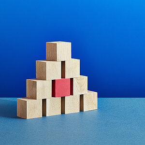 Conceptual image of geometric blocks